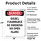 Signmission Diesel Flammable No Smoking No Danger Sign, Aluminum, 18in W x 24in L, 2PK OS-2PACK-DS-A-1824-V-2363 - alternate 8